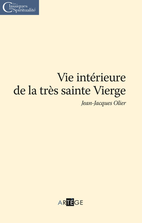 Cover image for book Vie intérieure de la très sainte Vierge