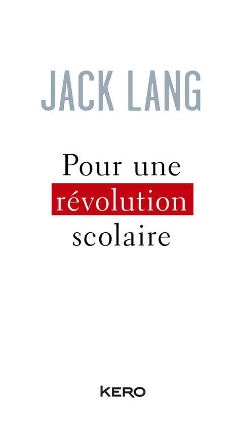 Cover image for book Pour une révolution scolaire