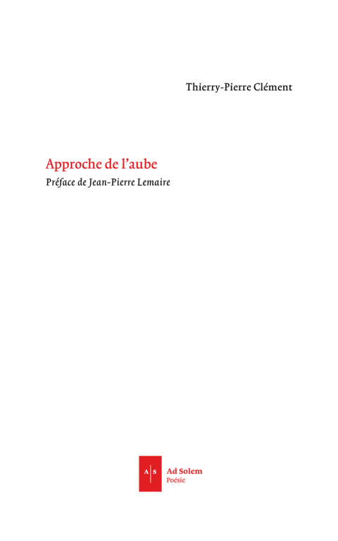 Cover image for book Approche de l'aube