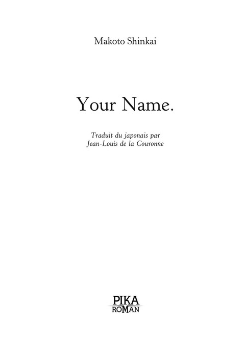 Cover image for book Your Name.