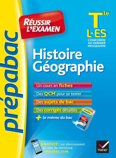 Cover image for book Histoire-Géographie Tle L, ES - Prépabac Réussir l'examen