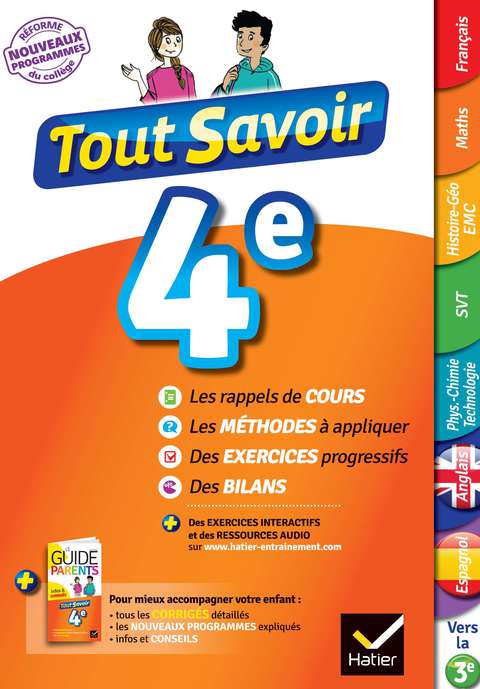 Cover image for book Tout savoir 4e Nouveau programme
