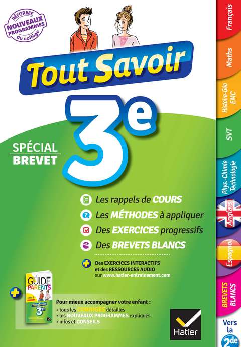 Cover image for book Tout savoir 3e Nouveau programme Spécial brevet