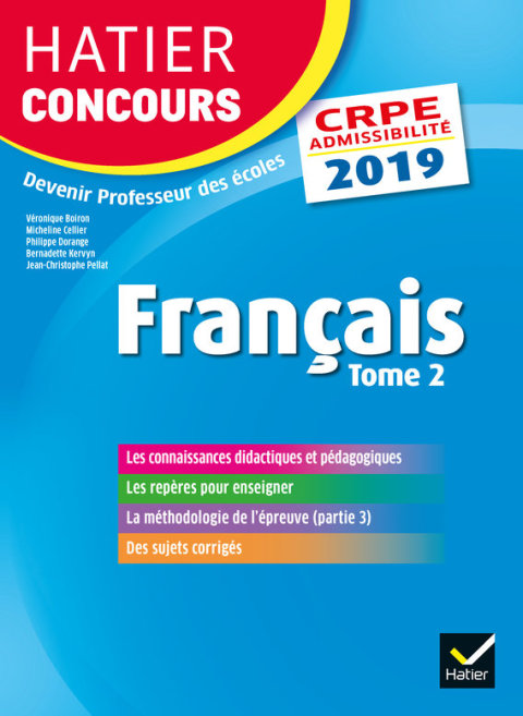 Cover image for book Hatier Concours CRPE 2019 - Français tome 2 - Epreuve écrite d'admissibilité