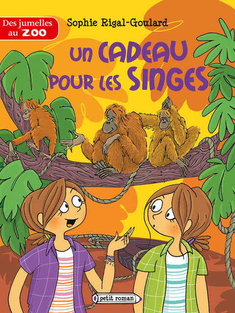 Cover image for book Les jumelles au zoo : Un cadeau pour les singes