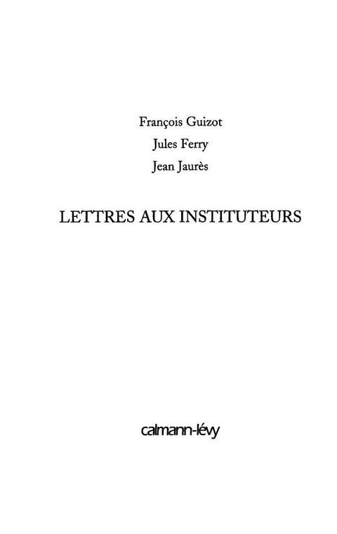 Cover image for book Lettres aux instituteurs