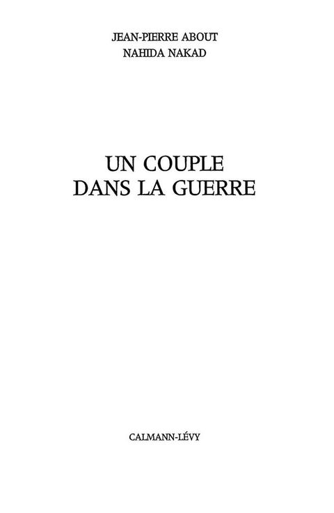 Cover image for book Un couple dans la guerre