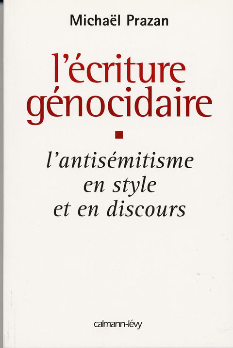 Cover image for book L'Écriture génocidaire