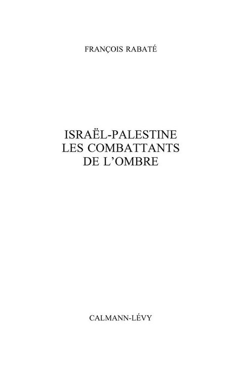 Cover image for book Israël / Palestine
