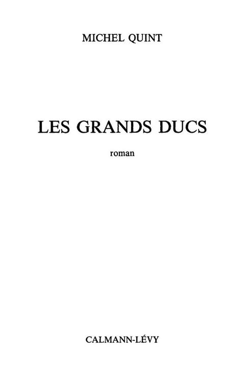 Cover image for book Les Grands ducs