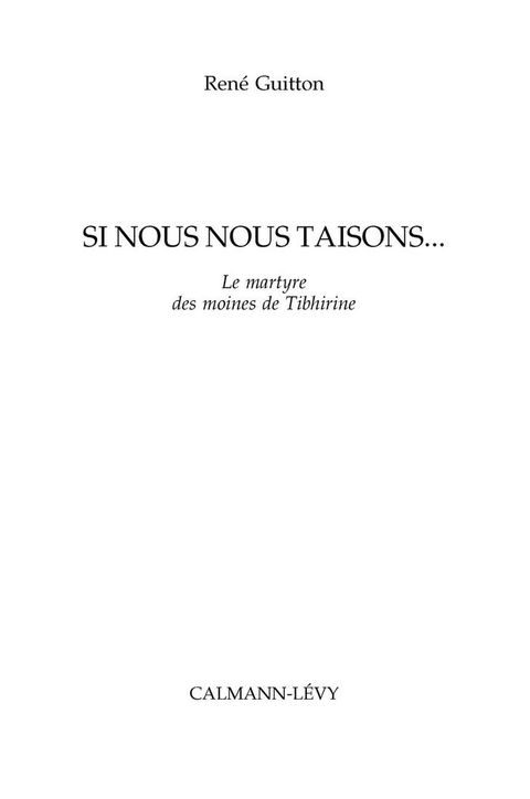 Cover image for book Si nous nous taisons...