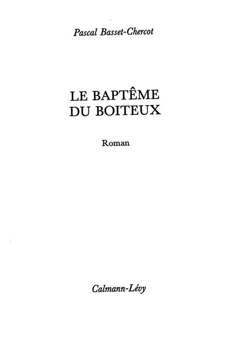 Cover image for book Le Baptême du Boiteux