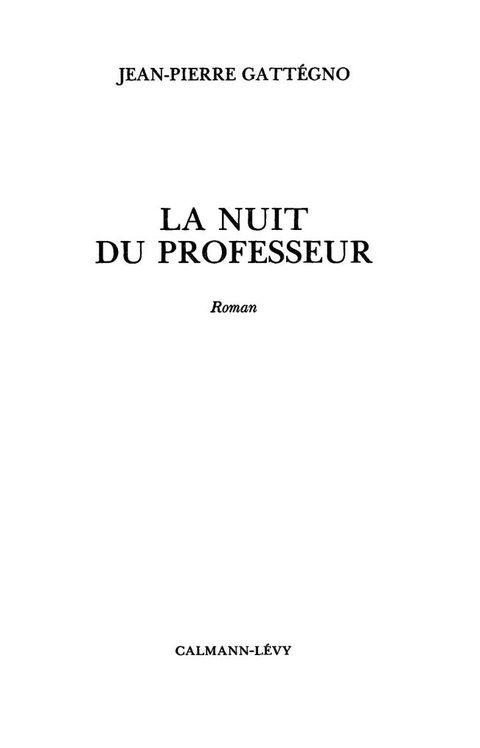 Cover image for book La Nuit du professeur