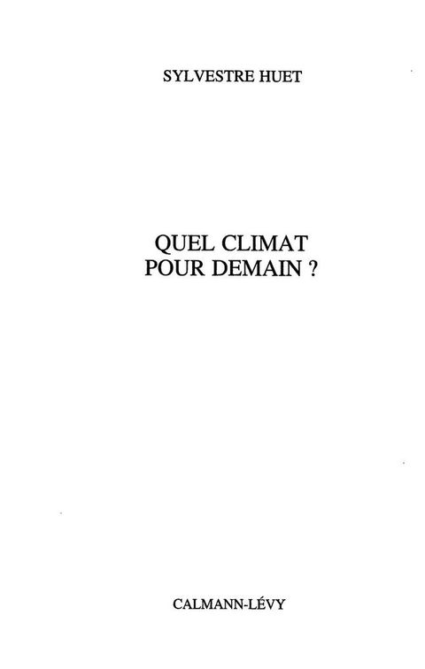 Cover image for book Quel climat pour demain ?