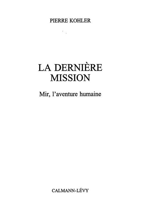 Cover image for book La Dernière mission