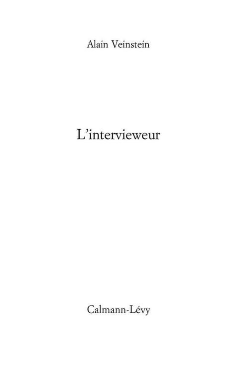 Cover image for book L'Intervieweur
