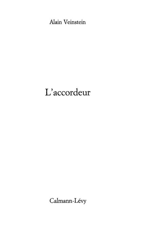Cover image for book L'Accordeur