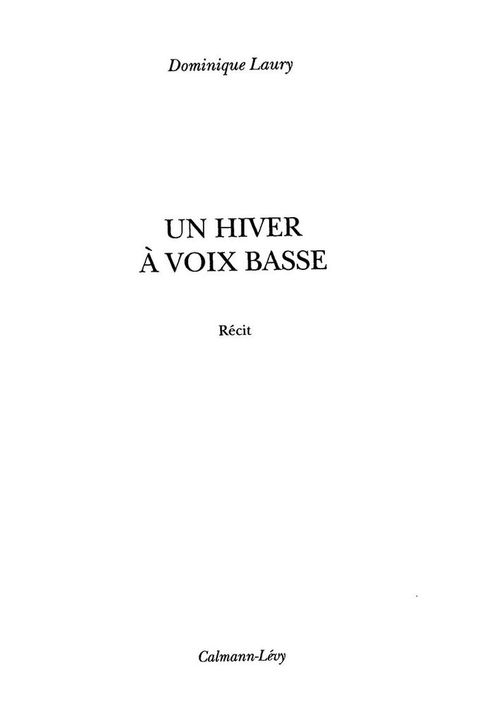 Cover image for book Un hiver à voix basse