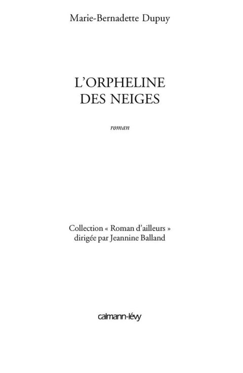 Cover image for book L'orpheline des neiges T1