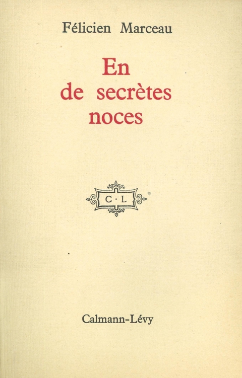 Cover image for book En de secrètes noces