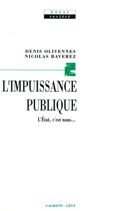 Cover image for book L'Impuissance publique