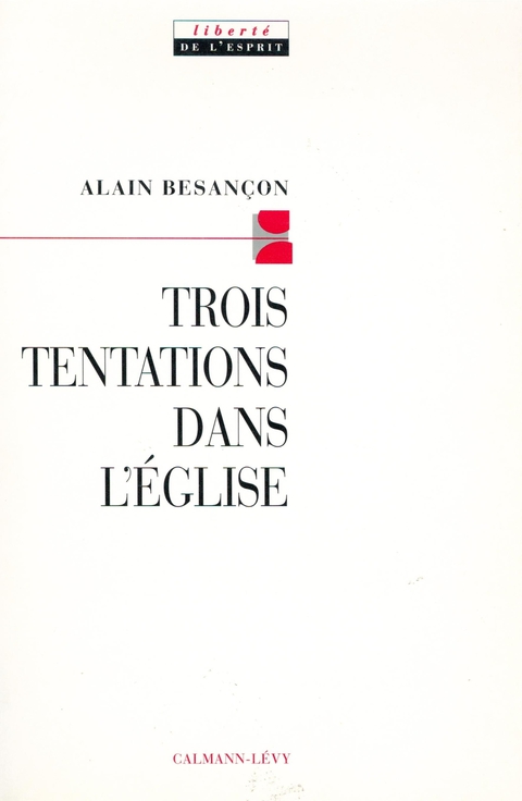 Cover image for book Trois tentations dans l'Eglise