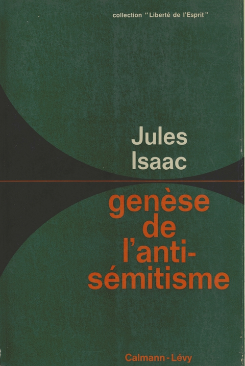 Cover image for book Genèse de l'antisémitisme