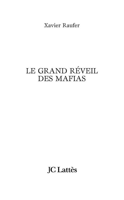 Cover image for book Le grand réveil des mafias