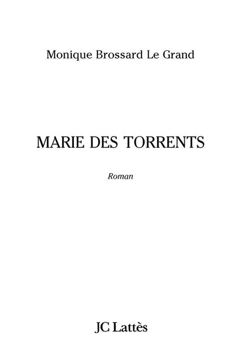 Cover image for book Marie des Torrents