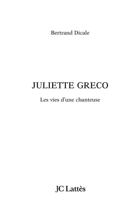 Cover image for book Juliette Greco