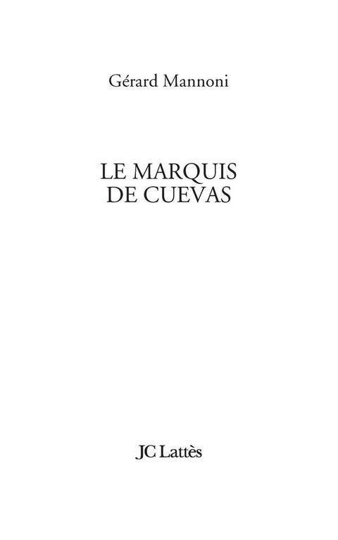 Cover image for book Le Marquis de Cuevas