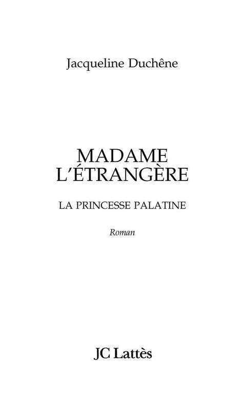 Cover image for book Madame l'étrangère