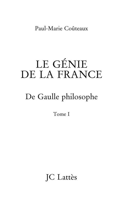 Cover image for book Le génie de la France