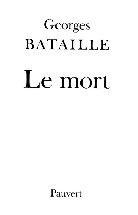Cover image for book Le Mort
