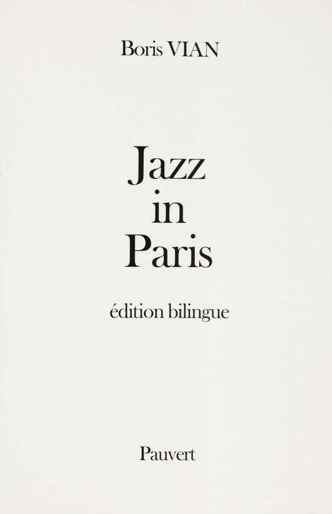 Cover image for book Jazz in Paris