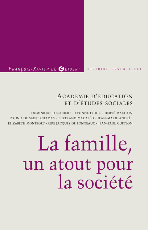 Cover image for book La famille, un atout pour la société