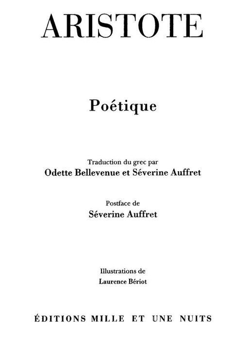 Cover image for book Poétique