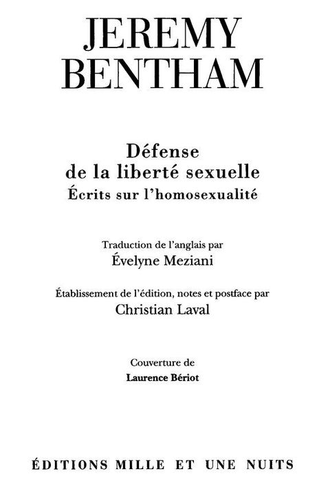 Cover image for book Défense de la liberté sexuelle