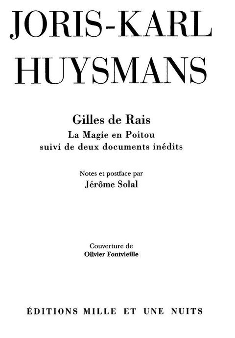 Cover image for book Gilles de Rais