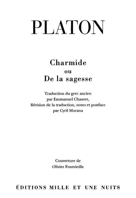 Cover image for book Charmide