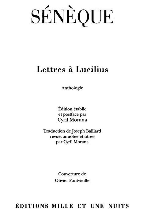Cover image for book Lettres à Lucilius