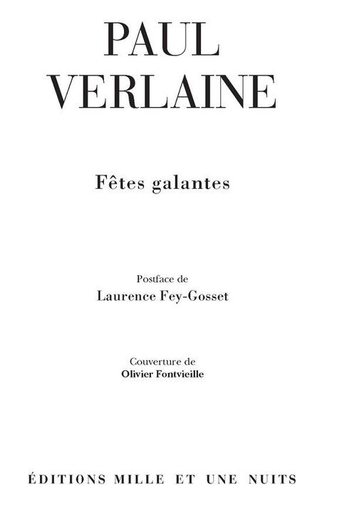 Cover image for book Fêtes galantes