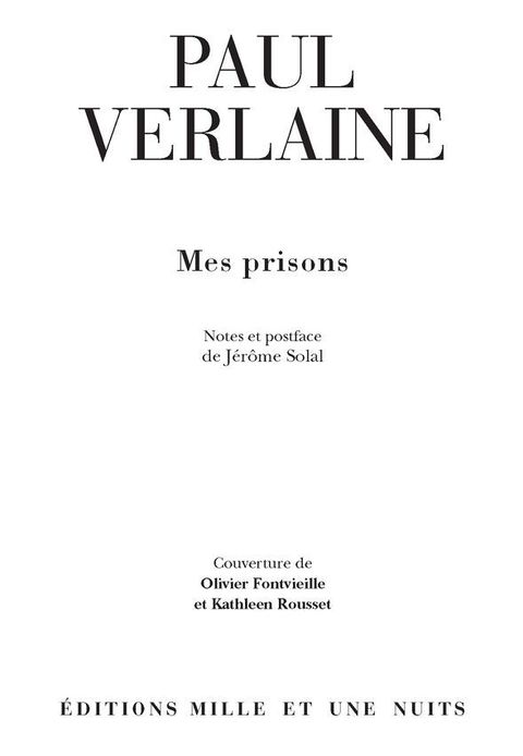 Cover image for book Mes Prisons