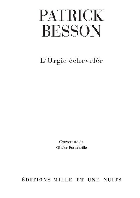 Cover image for book L'Orgie échevelée
