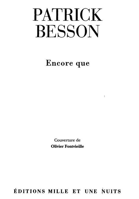 Cover image for book Encore que