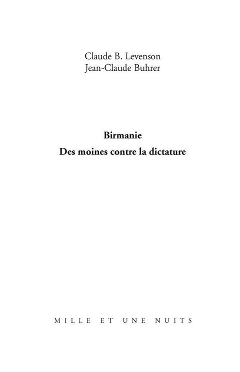 Cover image for book Birmanie : des moines contre la dictature