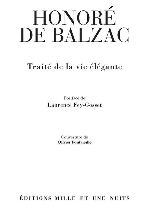 Cover image for book Traité de la vie élégante
