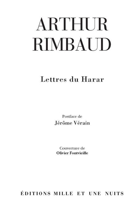 Cover image for book Lettres du Harar