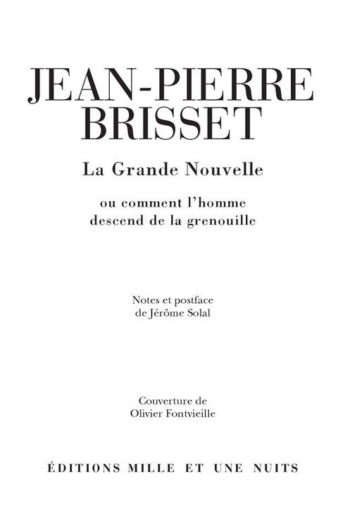 Cover image for book La grande nouvelle
