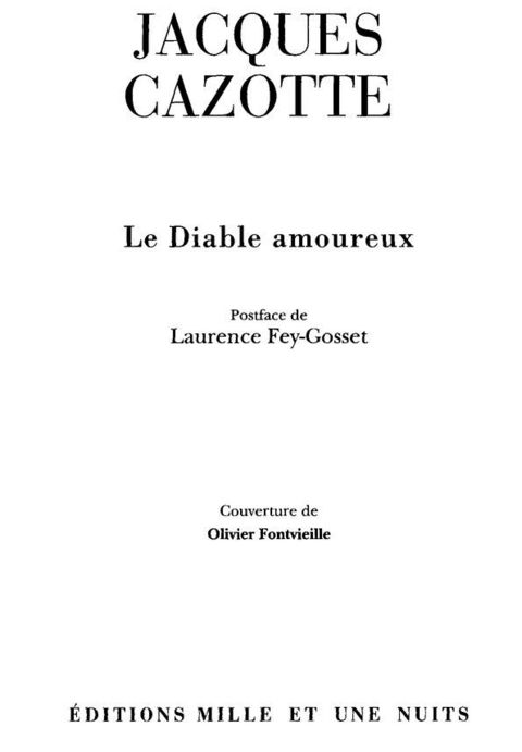 Cover image for book Le Diable amoureux
